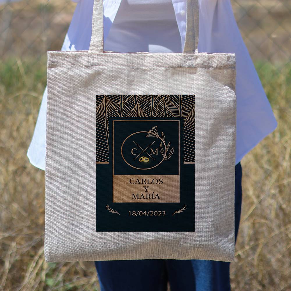 Bolsa de tela personalizada Boda "Cruz" Detalles de boda - Detalles personalizables para Boda