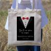 Bolsa de tela personalizada Boda "Esmoquin" Detalles de boda - Detalles personalizables para Boda