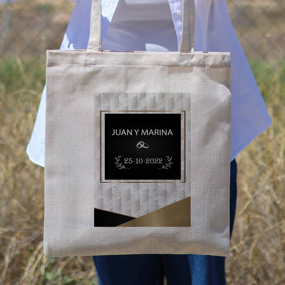 Bolsa de tela personalizada Boda "Plata" Detalles de boda - Detalles personalizables para Boda