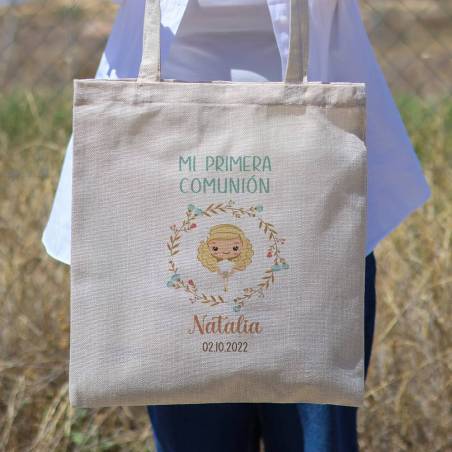 Bolsa de tela personalizada Comunión "Estrella" Detalles de comunión - Detalles personalizables para Comunión