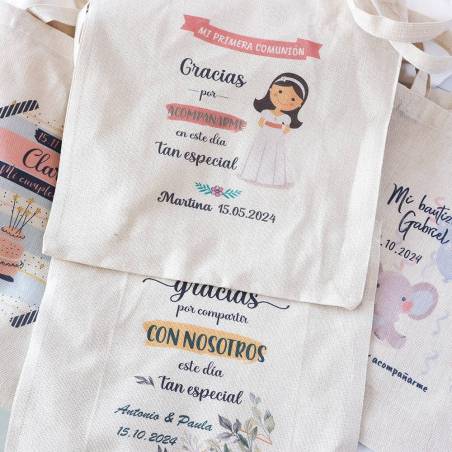 Bolsa de tela personalizada Cumpleaños "Velas" Detalles de cumpleaños - Regalos personalizables cumpleaños