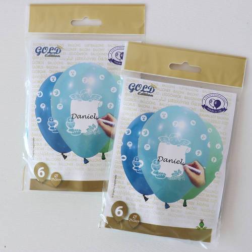1 paquete Set 6 globos de comunión de niño - Accesorios