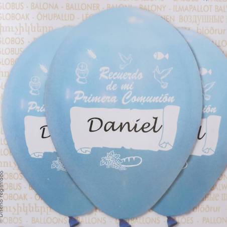 1 paquete Set 8 globos de comunión de niño - Accesorios