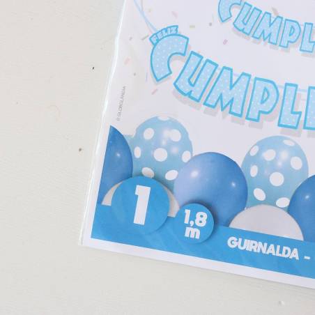Guirnalda de globos de cumpleaños de niño azul - Decoración Cumpleaños