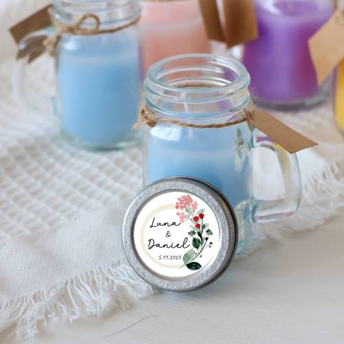 Vela personalizada en jarrita "Modelo boda Amor" Detalles personalizados boda - Velas personalizadas boda