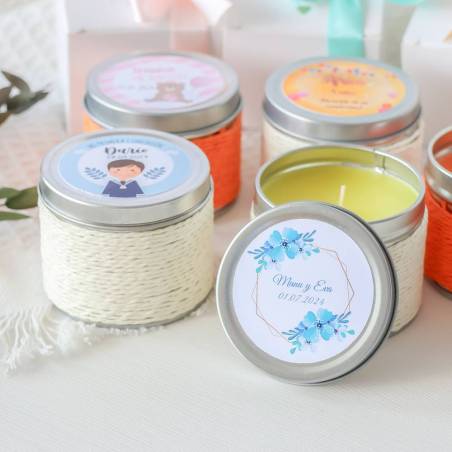Vela personalizada aromática "Lemonnade" detalles boda - Velas personalizadas boda