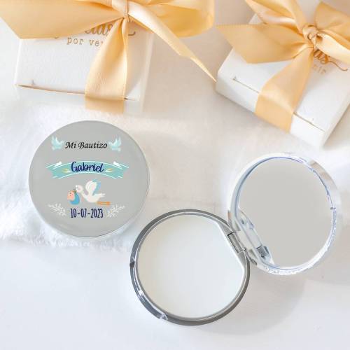 Bálsamo labial personalizable "Cigüeña y bebé" bautizo - Bálsamos Labiales Personalizados Bautizo