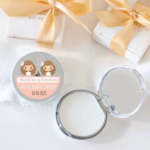 Bálsamo labial personalizado "Gemelas" detalles Comunión - Bálsamos Labiales Personalizados Comunión