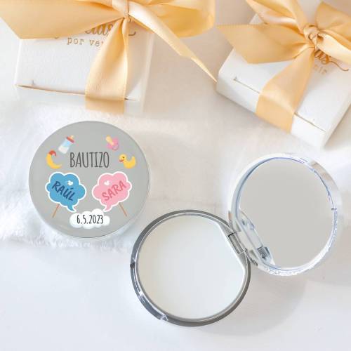 Bálsamo labial personalizado "Mellizos" detalle bautizo - Bálsamos Labiales Personalizados Bautizo