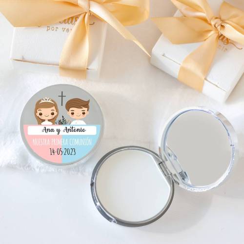 Bálsamo labial personalizado "Mellizos" detalles Comunión - Bálsamos Labiales Personalizados Comunión