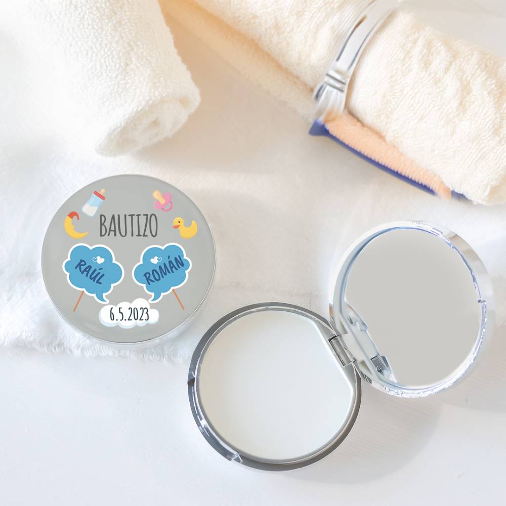 Bálsamo labial personalizado "Gemelos" detalle bautizo - Bálsamos Labiales Personalizados Bautizo