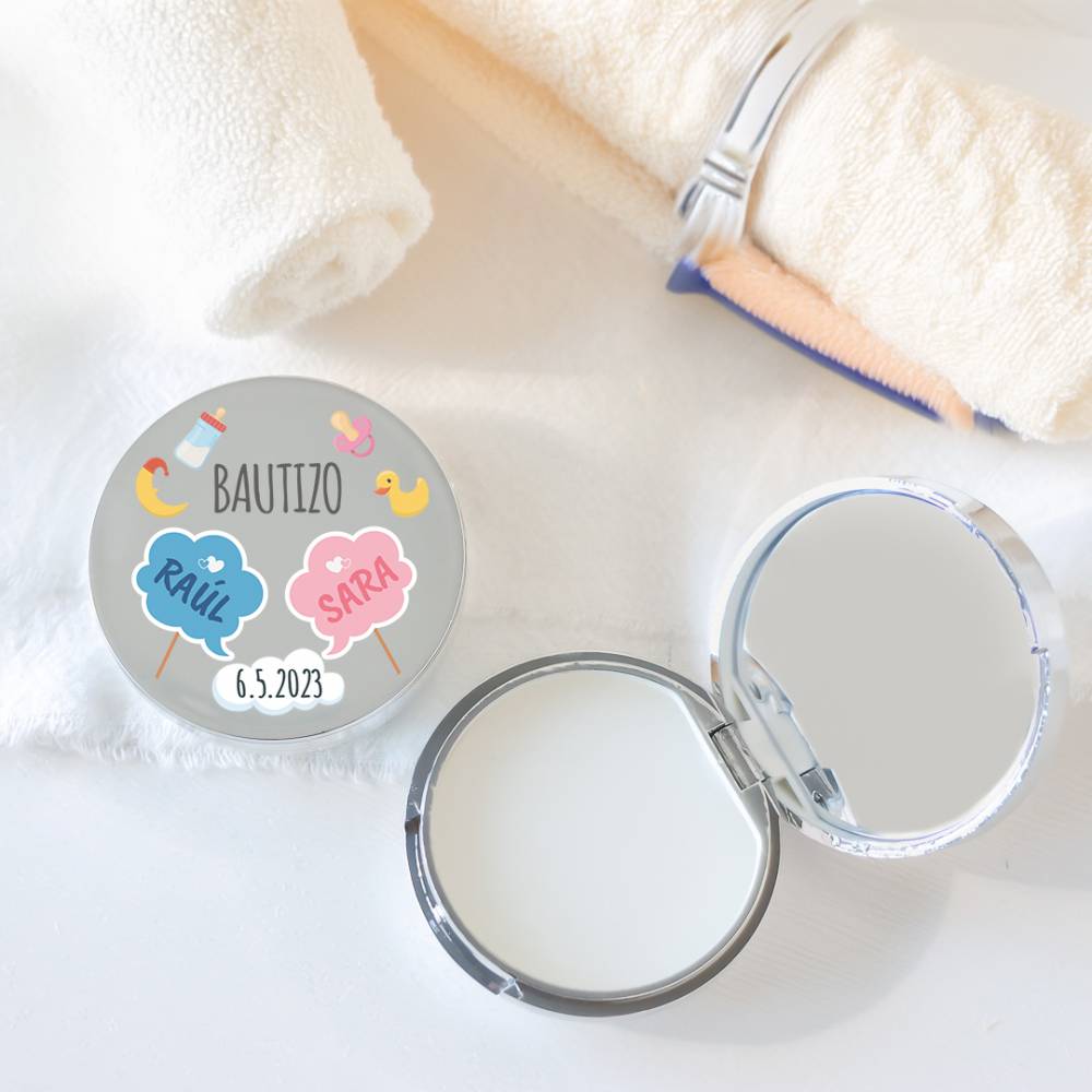 Bálsamo labial personalizado "Mellizos" detalle bautizo - Bálsamos Labiales Personalizados Bautizo