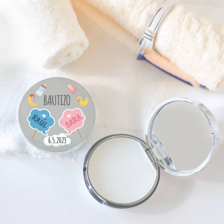 Bálsamo labial personalizado "Mellizos" detalle bautizo - Bálsamos Labiales Personalizados Bautizo