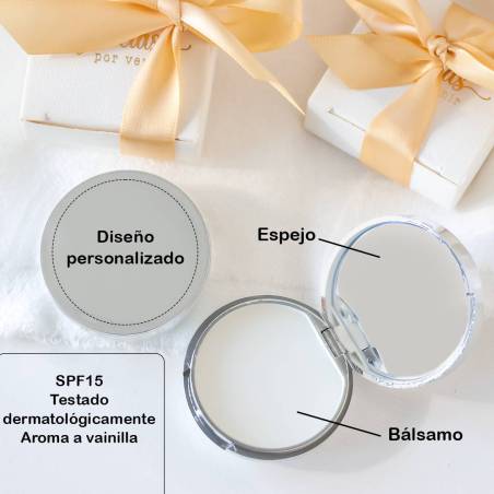 Bálsamo labial personalizado boda "Trigo" Detalles de boda - Bálsamos Labiales Personalizados Boda