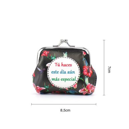 Monederos de colores con frases de agradecimiento