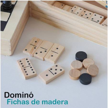 Kit de juegos de mesa, ajedrez, dominó y mikado, detalles de boda, regalo invitados boda - Detalles De Boda
