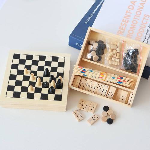 Kit de juegos de mesa, ajedrez, dominó y mikado, detalles de boda, regalo invitados boda - Detalles De Boda