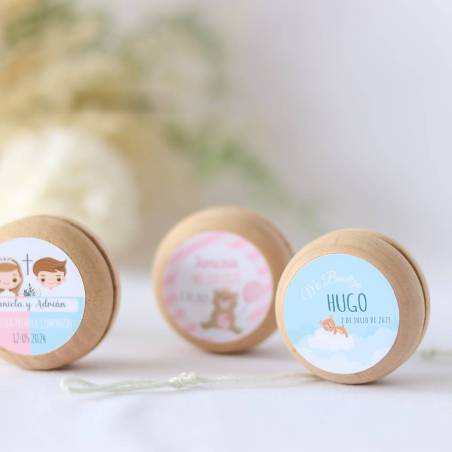 Yoyo pegatina personalizada "Girasol" detalles de boda - Yoyo personalizado boda