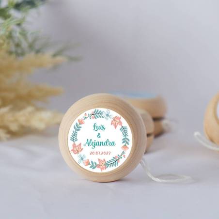 Yoyo pegatina personalizada modelo Summer detalles de boda - Yoyo personalizado boda