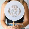 Abanico personalizado para bautizo "Modelo Ángel" Detalles para invitados de bautizo - Abanicos personalizados bautizo