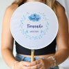 Abanico personalizado para bautizo "Modelo Fernando" Detalles para invitados de bautizo - Abanicos personalizados bautizo