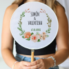 Abanico personalizado para boda "Modelo Macedonia" Detalles para invitados de boda - Abanicos personalizados boda