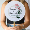 Abanico personalizado para boda "Modelo Amor" Detalles para invitados de boda - Abanicos personalizados boda