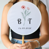 Abanico personalizado para boda "Modelo Valeria" Detalles para invitados de boda - Abanicos personalizados boda