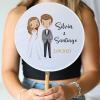 Abanico personalizado para boda "Modelo Lemmonade" Detalles para invitados de boda - Abanicos personalizados boda
