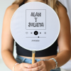 Abanico personalizado para boda "Modelo Spotify" Detalles para invitados de boda - Abanicos personalizados boda