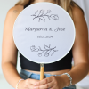 Abanico personalizado para boda "Modelo Aquiles" Detalles para invitados de boda - Abanicos personalizados boda