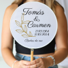 Abanico personalizado para boda "Modelo Bodas de oro" Detalles para invitados de boda - Abanicos personalizados boda