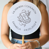 Abanico personalizado para comunión "Modelo Libro" Detalles para invitados de comunión - Abanicos personalizados comunión