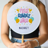 Abanico personalizado para cumpleaños "Modelo Fiesta" Detalles para invitados de cumpleaños - Abanicos personalizados comunión