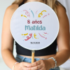 Abanico personalizado para cumpleaños "Modelo Confeti" Detalles para invitados de cumpleaños - abanicos personalizados cumpleaño