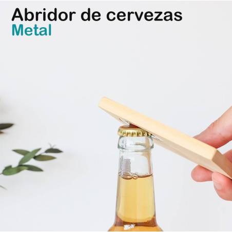 Abridor de botellas y posavasos de madera Detalles para invitados de boda - Detalles Boda Hombre