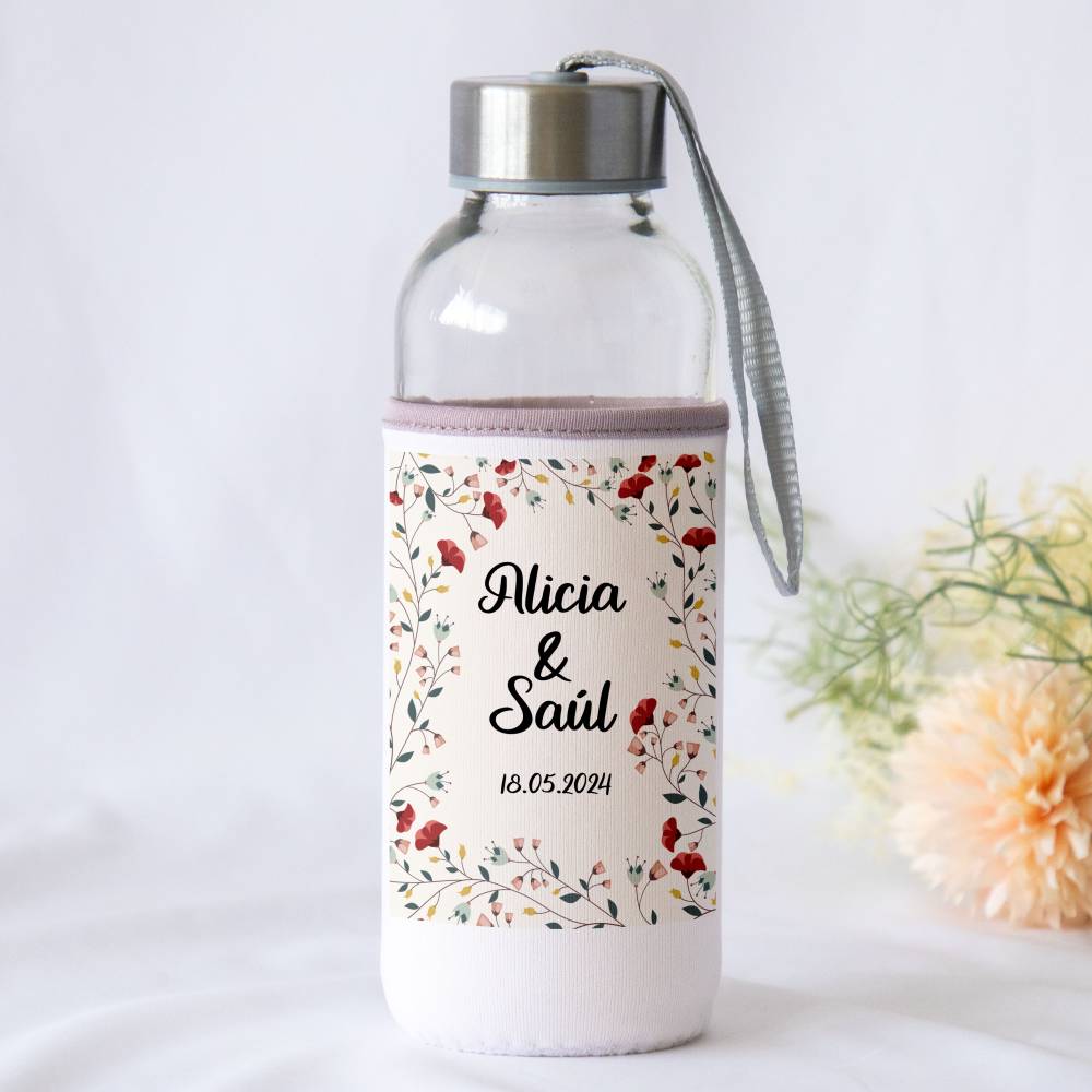 Botella personalizada Boda "Primavera" Detalles de boda - Detalles personalizables para Boda