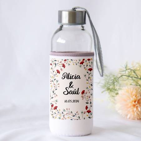 Botella personalizada Boda "Primavera" Detalles de boda - Detalles personalizables para Boda