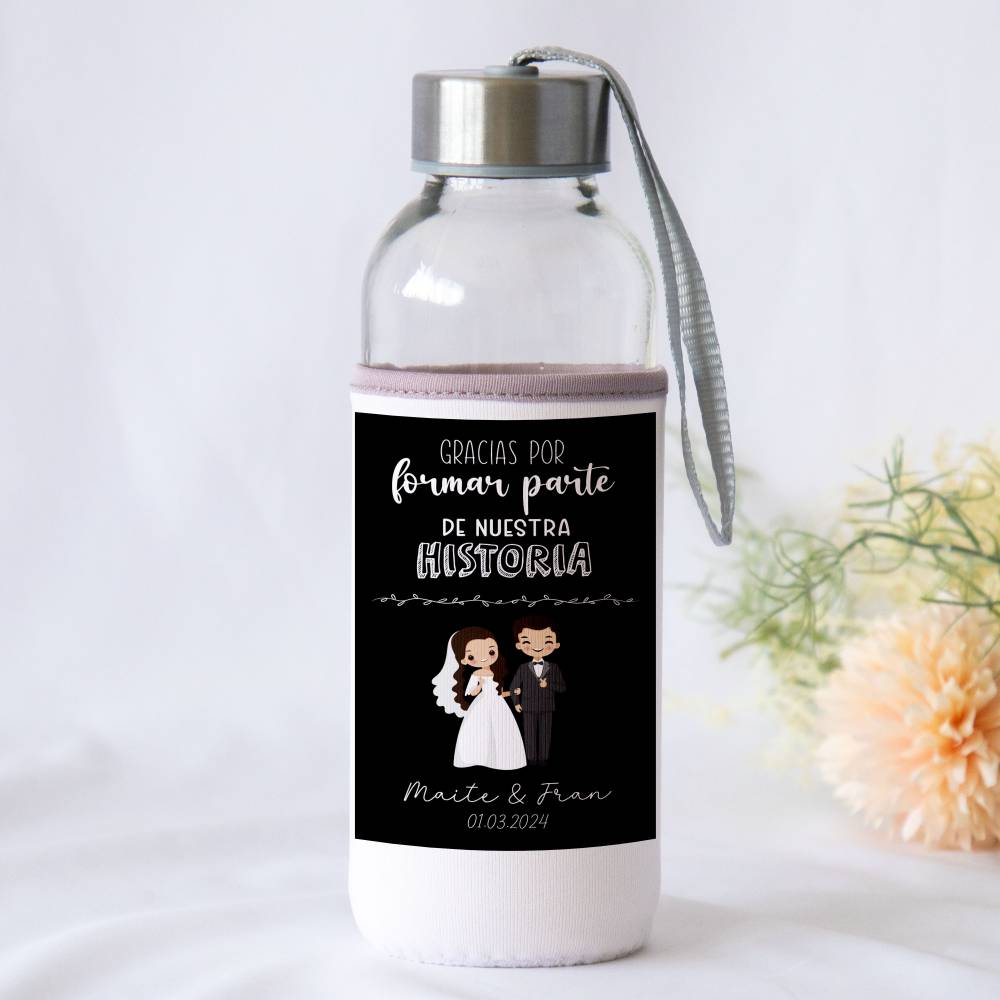 Botella personalizada Boda "Pareja" Detalles de boda - Detalles personalizables para Boda