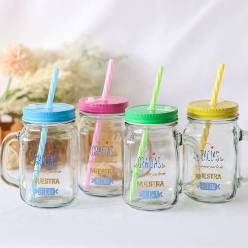 Jarra de cristal para regalo de boda “Gracias por formar parte de nuestra historia” - Detalles De Boda