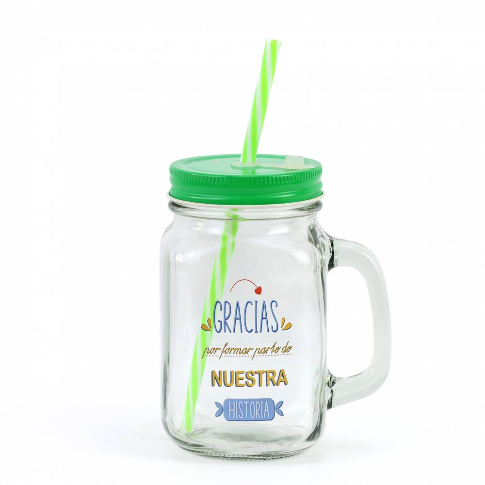 Jarra de cristal para regalo de boda “Gracias por formar parte de nuestra historia” - Detalles De Boda