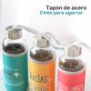 Botella de cristal con funda para boda, Botella para boda, Detalles invitados boda - Detalles boda unisex