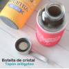Botella de cristal con funda para boda, Botella para boda, Detalles invitados boda - Detalles boda unisex