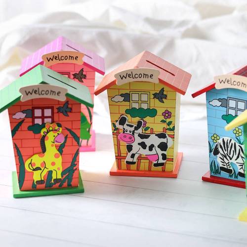 Hucha para niños Hucha de madera Regalos para niños - Detalles para cumpleaños