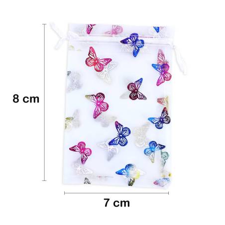 Bolsa de organza mariposa 7x8 cm - Envoltorio Regalo