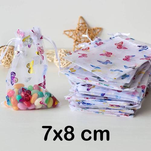 Bolsa de organza mariposa 7x8 cm - Envoltorio Regalo
