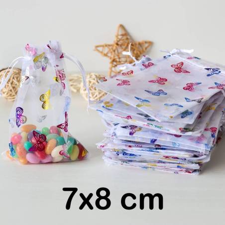 Bolsa de organza mariposa 7x8 cm - Envoltorio Regalo