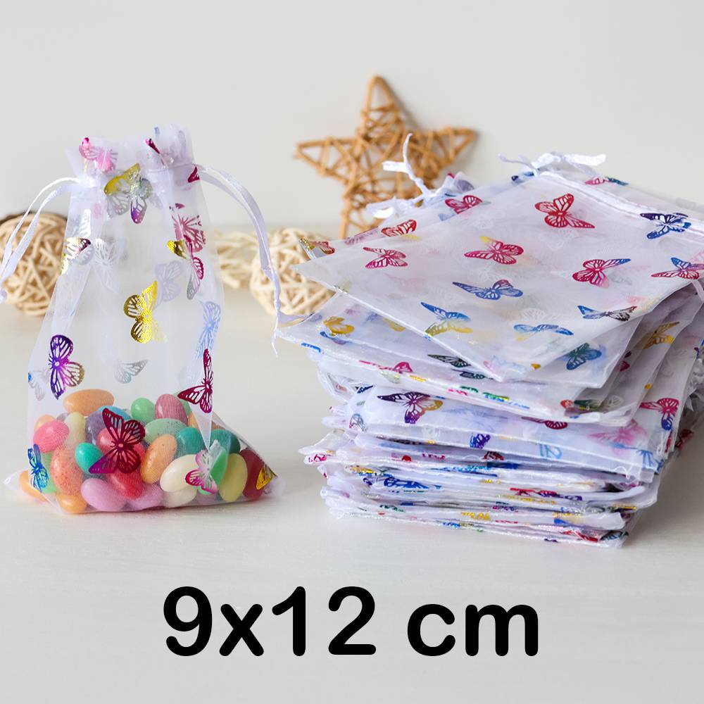 Bolsa de organza mariposa 9x12 cm - Envoltorio Regalo