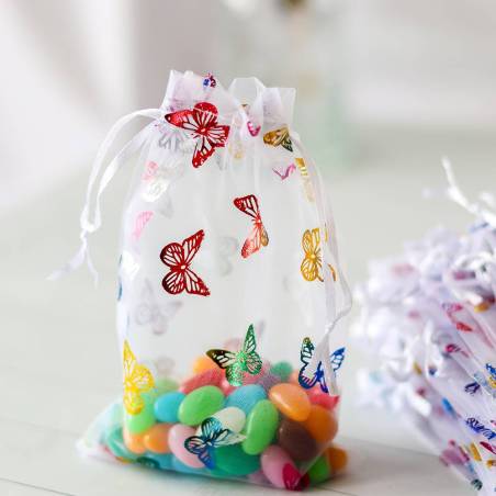 Bolsa de organza mariposa 7x8 cm - Envoltorio Regalo