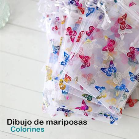 Bolsa de organza mariposa 7x8 cm - Envoltorio Regalo